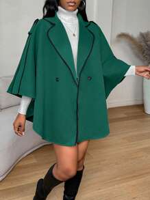 Zolique 女士绿色 Countercape 粗花呢大衣