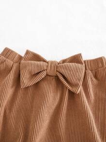 Cozy Pixies 2 件装女婴领口荷叶边长袖衬衫和松紧腰裙套装