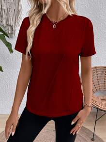 EMERY ROSE Women's Casual Plain Short Sleeve T-Shirt, Summer For New Year Clothes