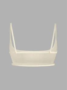 EgrlEra Women's Casual Versatile Backless Cropped Camisole Top - Apricot - View 2