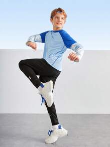 SHEIN Tween Boys 2 In 1 Long Sleeve Casual Hoodie - Multicolor - View 3