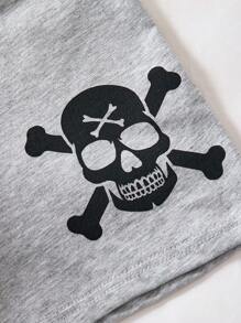 SHEIN 4pcs/Pack Teenage Boys' Comfortable Cartoon Print Letter Elastic Breathable Boxer Briefs