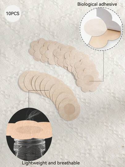 غطاء حلمة الثدي شكل هندسي - 10 أزواج