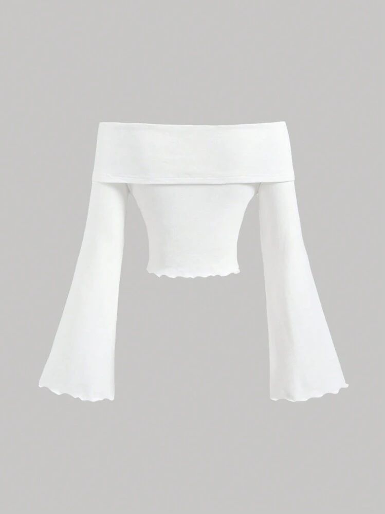 SHEIN MOD قميص تي شيرت نسائي أبيض بأكمام واسعة منسدلة، تي شيرت أزرق بفيونكة، تي شيرت أنيق، تي شيرت نسائي للخريف/الشتاء، تي شيرت معرض النهضة، غربي، حفل عودة المدرسة، ملابس علوية قمصان جميلة، شاطئ، حفلة، غداء نسائي، 90s، قلب الريف، الموضة الكورية، قميص تي شيرت كم طويل جميل - ازرق وابيض - مشاهدة 2