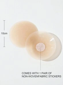 Plus Size Creative Fashion Personalized Invisible Anti-Slip Silicone Breathable Breast Petals (1 Pair With Paste Point) - Apricot - View 6