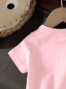 Áo chui đầu cổ tròn in họa tiết hươu dễ thương cho bé gái, dành cho Giáng sinh - Hồng - Xem 3