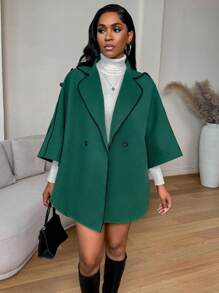 Zolique 女士绿色 Countercape 粗花呢大衣