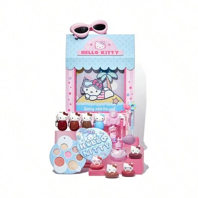 Hello Kitty｜SHEGLAM Full Collection Set Brand Beauty Makeup Face Paint Cosmetic For Women Girls Perfect For Spring Summer Ideal For Y2K Fancy Fashion Suitable For Birthday Mother'S Day Gift Rave Party Ready Best Color