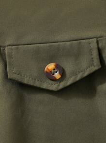 SHEIN 1 Stück marineblauer Trägerrock im College-Stil für Kleine Mädchen, geeignet für den Herbst