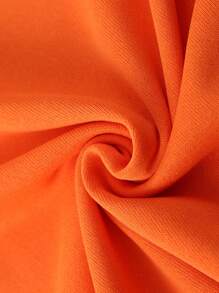 Manfinity Roghcode 男士休闲卡通口号印花 T 恤，夏季，图案 T 恤 - 橘色 - 查看 5