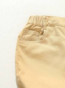 Tween Boys Graffiti Washed Soft Relaxed Casual Denim Jeans - Khaki - View 4