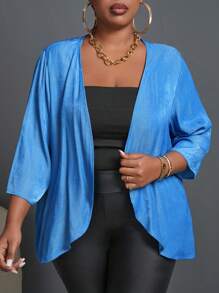 Slaydiva Plus Size  Casual Solid Color Teacher Outfits Fall Women Clothes Jacket