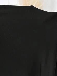 SHEIN Clasi Damen elegantes grünes A-Linien Kleid mit V-Ausschnitt und Kurzarm