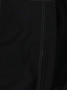 Manfinity Homme 男士纯色拉链保暖长袖夹克，秋冬 - 黑色 - 查看 3