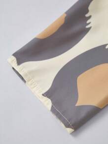 Chiquease 全印花侧开衩长裙女装 - 杏色 - 查看 3