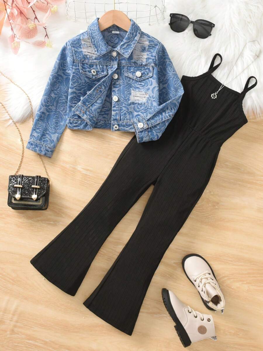 SHEIN Girls Thick Winter Jacket, High-End Fashionable And Minimalist Heart Pattern Long Sleeve Hooded Warm Padded Coat, Suitable For Daily Casual Wear - Black - View 1