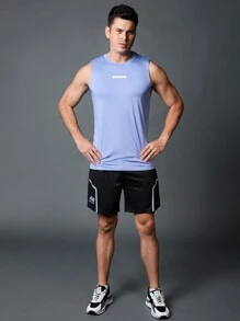 Gym Rark Quần short thể thao nam kiểu Boyfriend Style in họa tiết, quần tập luyện, quần nỉ, quần short đen. - màu đen - Xem 3