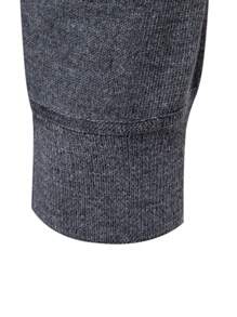 Manfinity Homme Jersey casual de cuello alto de unicolor para hombre, manga larga, otoño/invierno