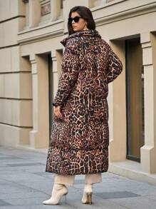 RueChic MAXI LEOPARD WOMEN WINTER COAT - Multicolor - View 2