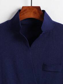 Elegant Cardigan, Sweater Jacket, Women's Cardigans, Graceful Knit Top - Royal Blue - View 4