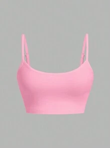 SHEIN CovetEZ Simplu Casual Versatil Short Sexy Cami Top pentru femei, potrivit pentru vara