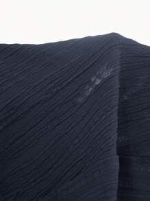 SHEIN Clasi 2 件套：纯色纹理背心 + 多层短裙 - 藏蓝色 - 查看 6