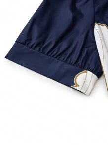 SHEIN Clasi 加大码短袖花卉印花衬衫领连衣裙长款女装 - 彩色 - 查看 3