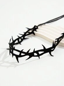 ROMWE 1pc Fashionable Gothic Thorn Chain Thigh Chain For Women, Party Wear, Halloween - Black - View 5