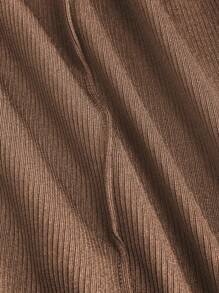 Zielony 2 piezas Conjunto casual con top de cuello redondo sin mangas y pantalones con nudo