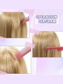 1pc Professional Hair Styling Comb For Curly, Consist Of Edges Brush, Tail Comb, Gel Brush Denman Brush Edge Control Brush,Hair Brush Detangling Barber Comb Parting Comb Hair Picks Rat Tail Comb Rat Tail Combs For Parting,Hair Styling Comb Decorative Tail Comb, Edge Control Brush And Shampoo Brush Hair Comb, Anti-Static Braiding Combs Hair Combs For Salon,Braiding Combs Rat Tail Comb,Wide Tooth Comb Teasing Hair Brush Brush Hair Brush Scalp Massage,Straight, Wet, Dry, Long, And Short - Multicolor - View 6