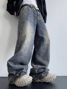 Manfinity EMRG Quần Jeans Ống Rộng Baggy Denim Nâu Cho Nam - màu nâu - Xem 3