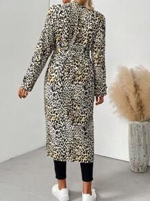 Chiquease 豹纹单排扣轻质风衣