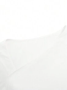 Calvaya 大码秋冬休闲纯色不对称领长袖紧身衣