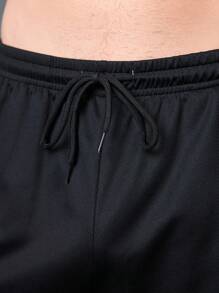 Gym Rark Quần short thể thao nam kiểu Boyfriend Style in họa tiết, quần tập luyện, quần nỉ, quần short đen. - màu đen - Xem 9