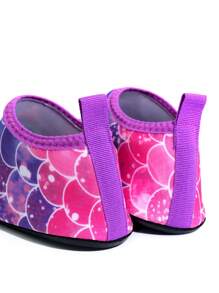 Girls' Water Shoes Kids & Aqua Shoes Kids With Enchanting Fish Scale Pattern - Ultra-Lightweight, Anti-Slip, Cut-Proof For Beach, Water Park, Grass & Yoga, Quick-Drying - Multicolor - View 3
