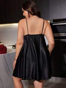 SilkySpell Nuisette en faux soie avec broderie de papillon, grande taille