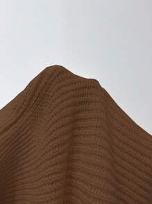 Chiquease 纯色短款开衫，棕色女款开衫 - 咖啡棕 - 查看 7