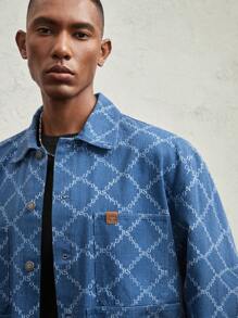 AKNOTIC Business Casual Áo sơ mi nam cổ bẻ in họa tiết kẻ caro dệt ôm vừa vặn, thường ngày, dành cho mùa thu đông - Màu be - Xem 9