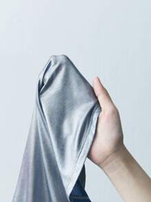 Maija Damska koszulka w jednolitym kolorze, minimalistyczna, do noszenia na co dzień, z okrągłym dekoltem i długim rękawem, jesienne stylizacje