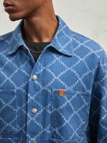 AKNOTIC Business Casual Áo sơ mi nam cổ bẻ in họa tiết kẻ caro dệt ôm vừa vặn, thường ngày, dành cho mùa thu đông - Màu be - Xem 11
