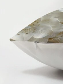 1 件时尚花卉和珍珠图案印花抱枕套，家居装饰靠垫套（无内衬），适用于沙发、客厅、返校季、学校用品 - 彩色 - 查看 5