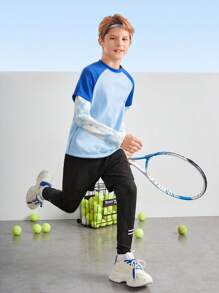 SHEIN Tween Boys 2 In 1 Long Sleeve Casual Hoodie - Multicolor - View 4