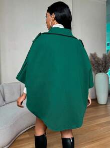 Zolique 女士绿色 Countercape 粗花呢大衣