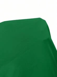 SHEIN LUNE 2 piezas/set Camisa y pantalones sueltos casuales con cuello en V y parche de encaje - Verde - Ver 8