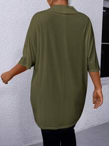SHEIN Essnce Plus Size Women's Top, Out Top, T-Shirt,Going Out Tops, Cute Tops 4th Of July T-Shirt, Usa Top Fall Funny T Shirt,Teacher T Shirt
