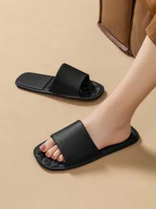 Women's Plastic Slippers New Style Leisure Vacation Travel Portable Storage Folding Ultra-Light Soft Bottom Comfortable Hygienic Silent Home Slippers Indoor Men And Women Suitable For Couples Light Clean Antibacterial Deodorant Black EVA Women's Slippers Simple Hotel Home Bathroom Non-Slip Plastic Slippers For Outdoor Wear Sea Beach Swimming Fashionable Large Size Comfortable Open-Toe Home Shoes Plastic Slippers - Black - View 7