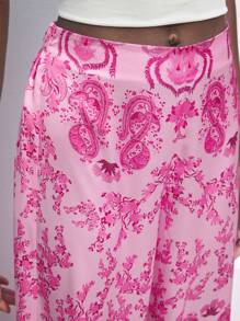 Maija Women's Loose Casual Palazzo Pants With Paisley Print, Beach/Holiday Style