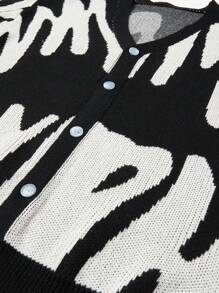 Manfinity Hypemode Men's Color-Block Button-Up Long Sleeve Cardigan Sweater