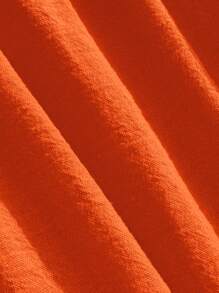 SHEIN EZwear Vestido casual de tirantes finos y espalda descubierta tipo babydoll color naranja para vacaciones