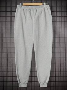 EURMUSE Men's Casual Contrast Color Patchwork Hoodie And Sweatpants Set - Grey - View 5